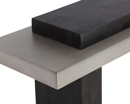 NAHLA HERRIOT CONSOLE TABLE - DARK BROWN / GREY