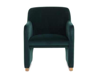 NAHLA JAIME DINING ARMCHAIR - MEG DARK EMERALD