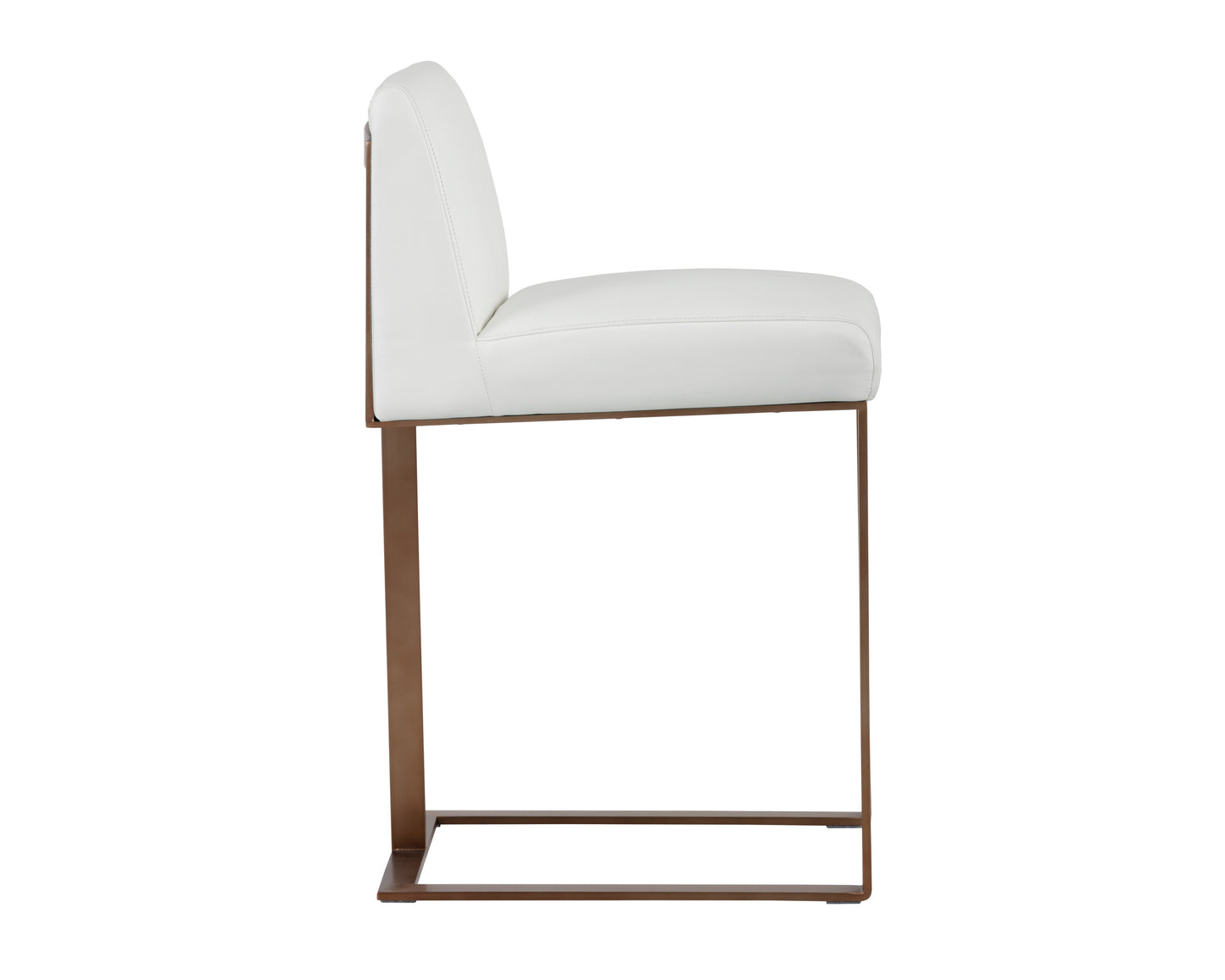 NAHLA DEAN COUNTER STOOL - ANTIQUE BRASS - CANTINA WHITE