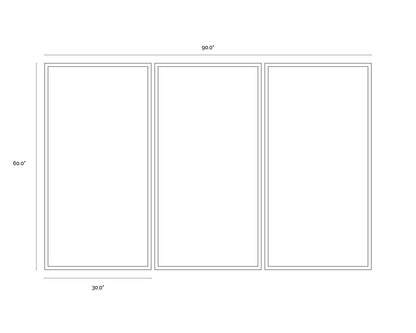 NAHLA BOXED IN (SET OF 3) - 30" X 60" - BLACK FLOATER FRAME
