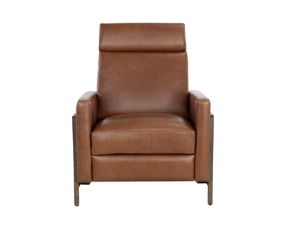 NAHLA BRANDON RECLINER - SHALIMAR TOBACCO LEATHER