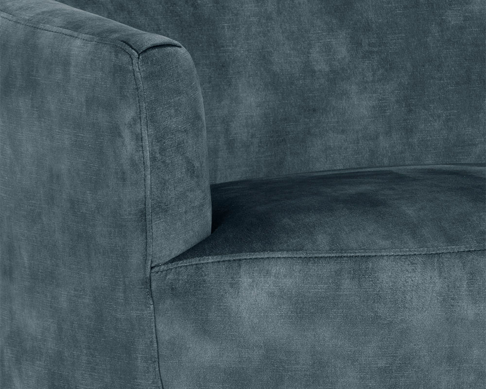 NAHLA CASEY SWIVEL LOUNGE CHAIR - NONO PETROL