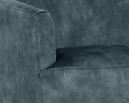 NAHLA CASEY SWIVEL LOUNGE CHAIR - NONO PETROL