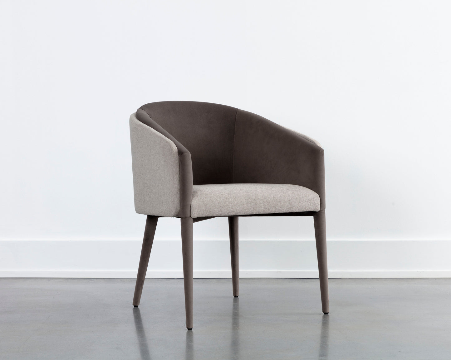 NAHLA SHEVA DINING ARMCHAIR - ERNST SANDSTONE / MEG ASH