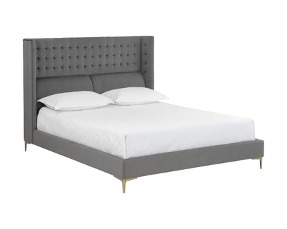 NAHLA CAIRO BED - QUEEN - ANTONIO CHARCOAL