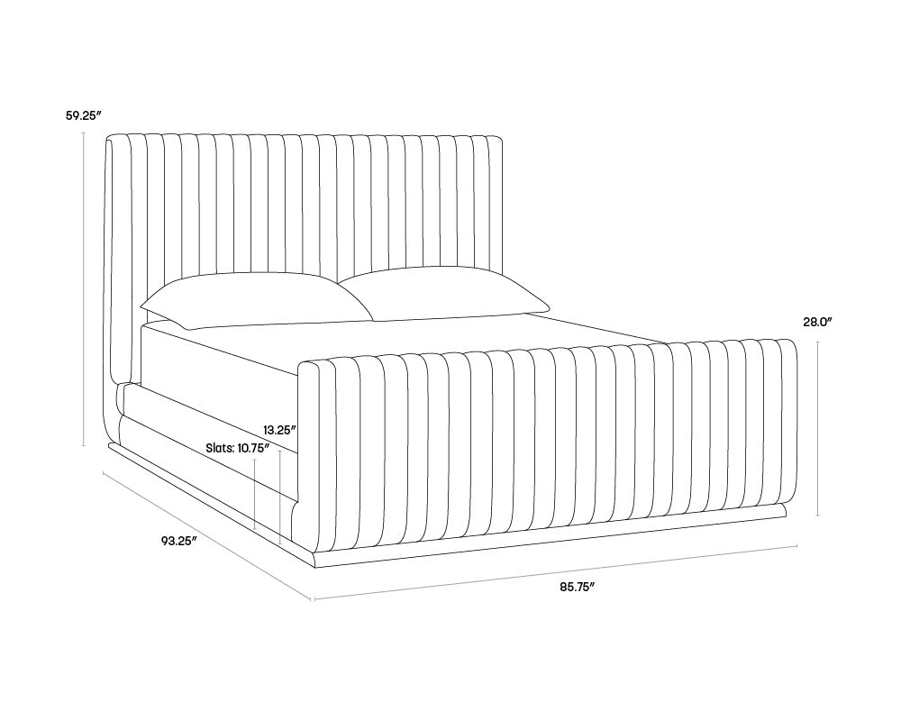 NAHLA HYLAN BED - KING - HEMINGWAY MARBLE