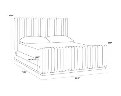 NAHLA HYLAN BED - KING - HEMINGWAY MARBLE