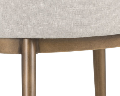 NAHLA FRANKLIN DINING ARMCHAIR - BEIGE LINEN