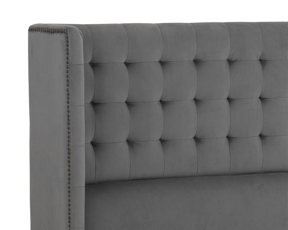 NAHLA CAIRO BED - QUEEN - ANTONIO CHARCOAL