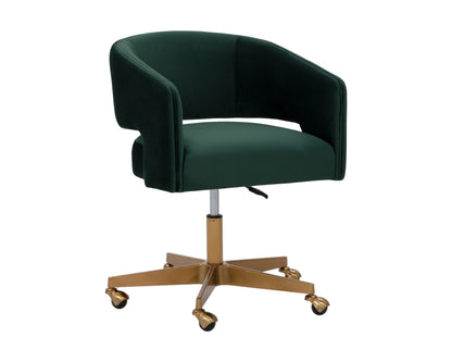 NAHLA CLAREN OFFICE CHAIR - DEEP GREEN SKY