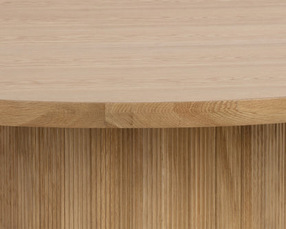 NAHLA KALLA DINING TABLE - ROUND - RUSTIC OAK - 68"