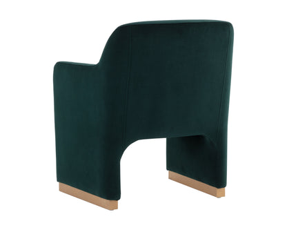 NAHLA JAIME DINING ARMCHAIR - MEG DARK EMERALD