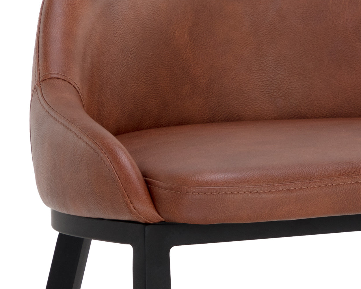 NAHLA ASTRA COUNTER STOOL - BLACK - CINNAMON BROWN