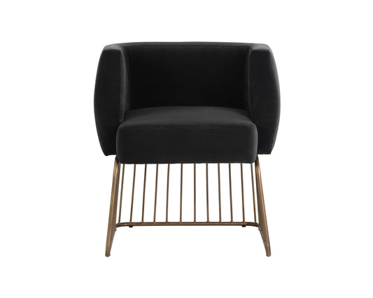 NAHLA GALA DINING ARMCHAIR - SHADOW GREY
