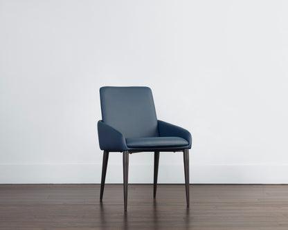 NAHLA CARLO DINING ARMCHAIR - BLACK - DILLON THUNDER