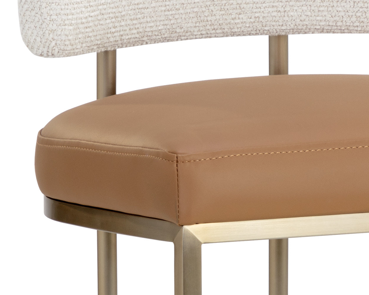 NAHLA LARISSA COUNTER STOOL - NAPA COGNAC / RHEA LIGHT BARLEY