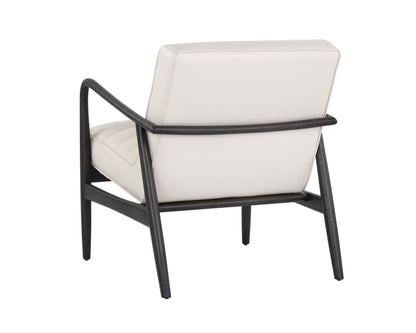 NAHLA LYRIC LOUNGE CHAIR - VINTAGE VANILLA LEATHER