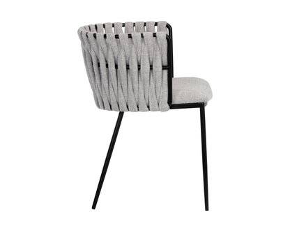NAHLA SARAI DINING ARMCHAIR - BELFAST HEATHER GREY