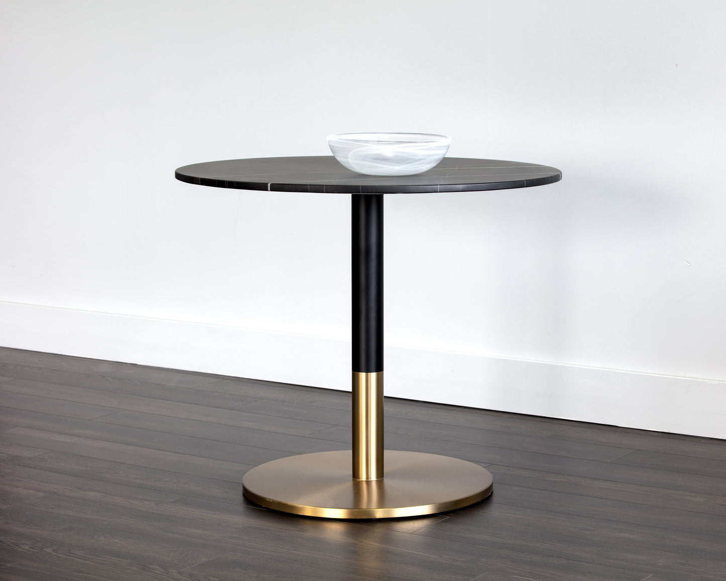 NAHLA MASSIE BISTRO TABLE - BLACK MARBLE - 35.5"