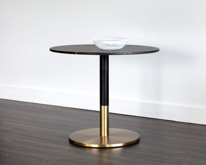 NAHLA MASSIE BISTRO TABLE - BLACK MARBLE - 35.5"