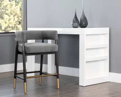 NAHLA CALLEM COUNTER STOOL - ANTONIO CHARCOAL