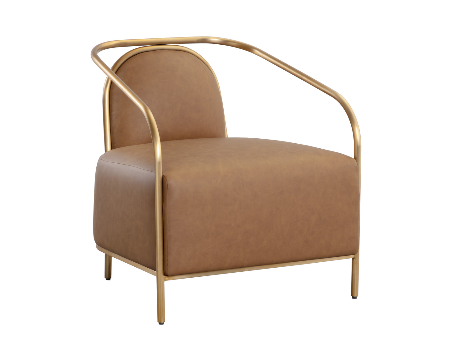 NAHLA CICERO LOUNGE CHAIR - MILLIKEN COGNAC