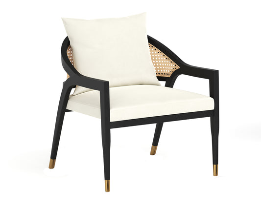 NAHLA KIRSTEN LOUNGE CHAIR - LINOSO IVORY
