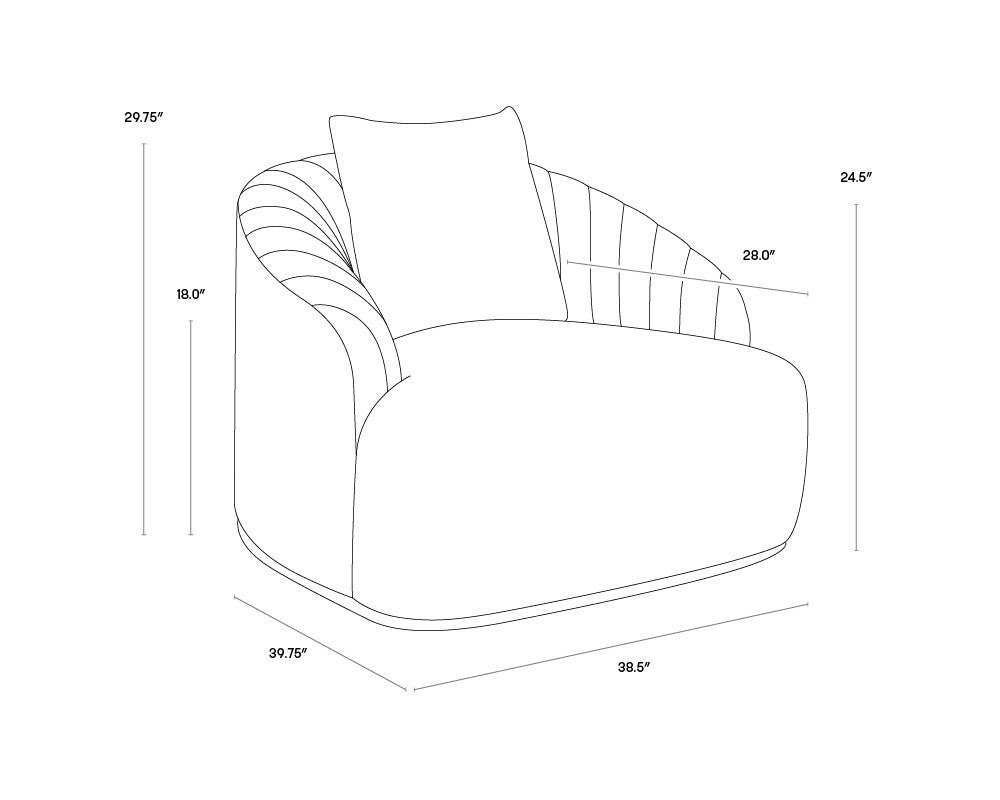 NAHLA ASTRID ARMCHAIR - MERLOT
