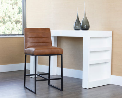 NAHLA SPYROS COUNTER STOOL - TOBACCO TAN