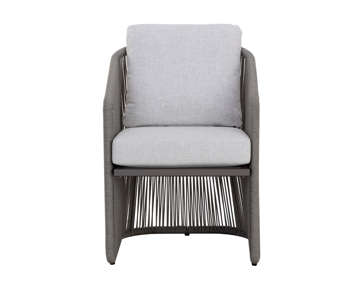 NAHLA ALLARIZ DINING ARMCHAIR - WARM GREY - GRACEBAY LIGHT GREY