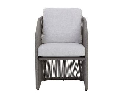 NAHLA ALLARIZ DINING ARMCHAIR - WARM GREY - GRACEBAY LIGHT GREY