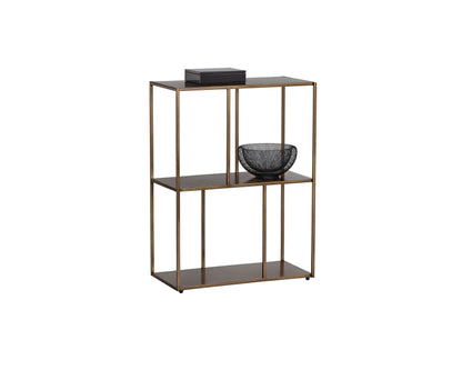 NAHLA EIFFEL LOW BOOKCASE - SMALL - ANTIQUE BRASS