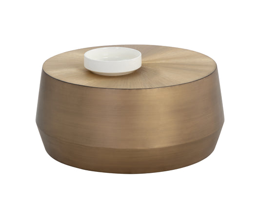 NAHLA CREED COFFEE TABLE - SMALL - ANTIQUE GOLD