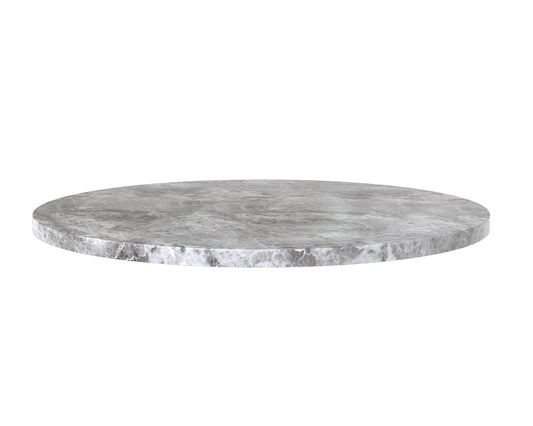 NAHLA CYPHER DINING TABLE TOP - MARBLE LOOK - GREY - 55"