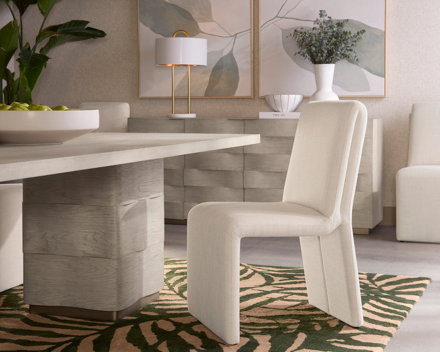 NAHLA CASCATA DINING CHAIR - EFFIE LINEN