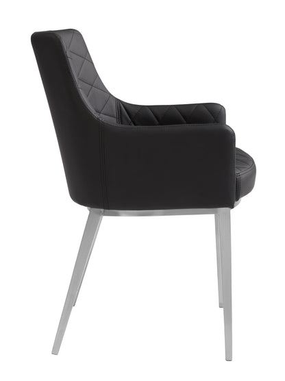 NAHLA CHASE DINING ARMCHAIR - BLACK