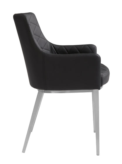 NAHLA CHASE DINING ARMCHAIR - BLACK