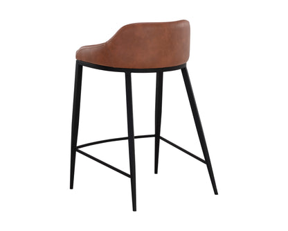 NAHLA ASTRA COUNTER STOOL - BLACK - CINNAMON BROWN