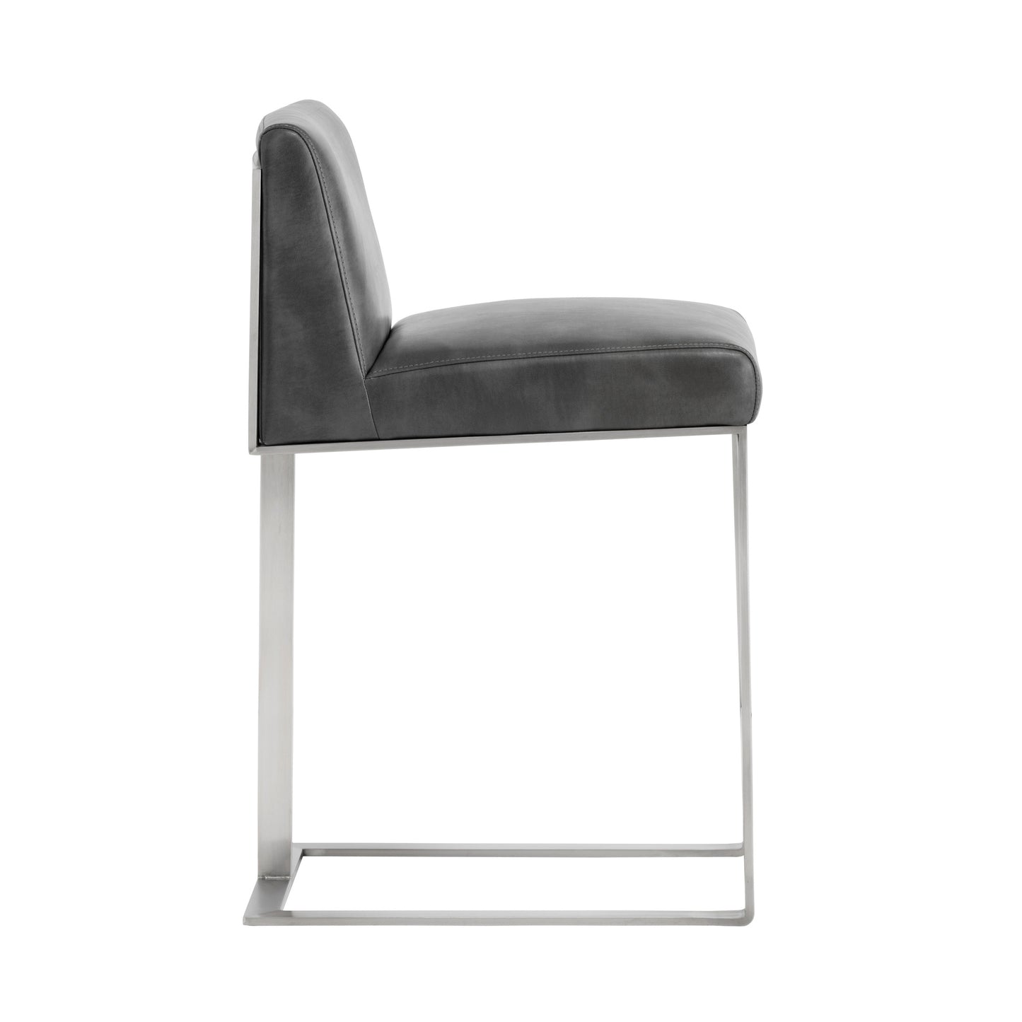 NAHLA DEAN COUNTER STOOL - STAINLESS STEEL - CANTINA MAGNETITE