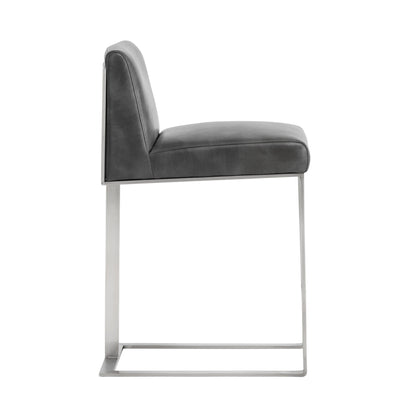 NAHLA DEAN COUNTER STOOL - STAINLESS STEEL - CANTINA MAGNETITE