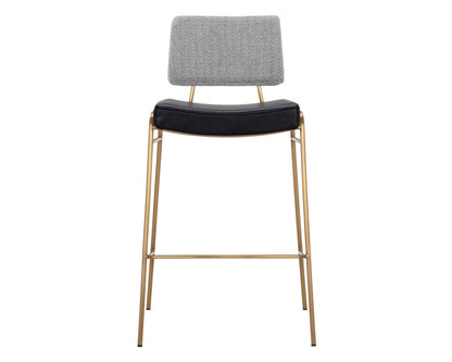 NAHLA BRINLEY BARSTOOL - GOLD - NIGHTFALL BLACK / CHACHA GREY
