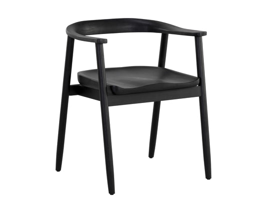 NAHLA JEREMY DINING ARMCHAIR - BLACK