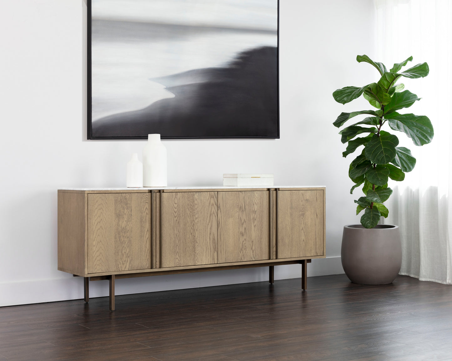 NAHLA BRIAR SIDEBOARD - WEATHERED OAK
