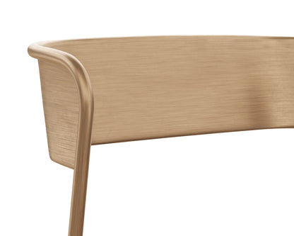 NAHLA KEANU DINING CHAIR - ANTIQUE GOLD