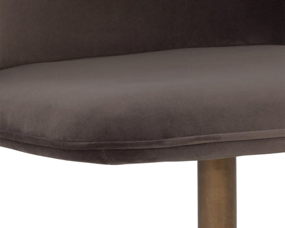 NAHLA SIMONE SWIVEL DINING CHAIR - MEG ASH