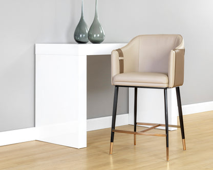 NAHLA CHRISTIAN COUNTER STOOL - NAPA BEIGE / NAPA TAN