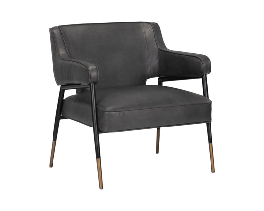 NAHLA DEROME LOUNGE CHAIR - BRAVO PORTABELLA