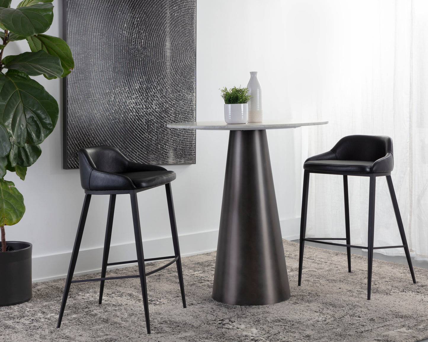NAHLA ASTRA BARSTOOL - BLACK - NIGHTFALL BLACK