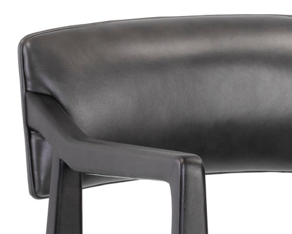NAHLA KEAGAN BARSTOOL - BRENTWOOD CHARCOAL LEATHER