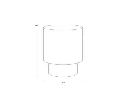 NAHLA BERNABY END TABLE - GUNMETAL